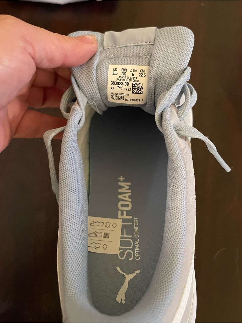 Puma Light Gray & White Soft-Foam Casual Sneakers - Picture 2 of 7